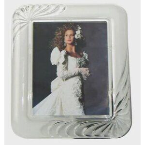 Vintage 1990s Mikasa Mystique 12” X 14.25” 8x10 Heavy Glass Picture Frame